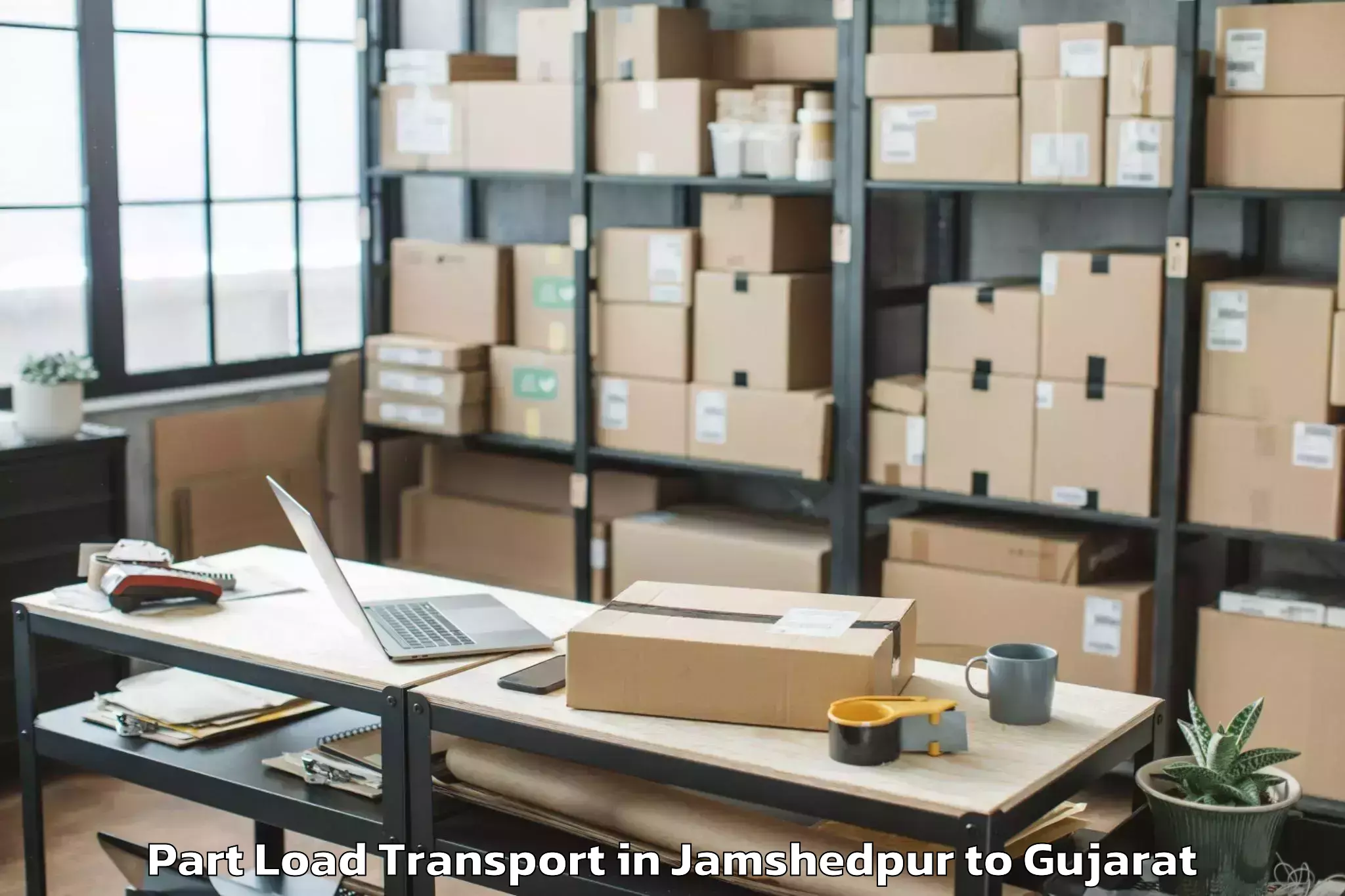 Top Jamshedpur to Dhandhuka Part Load Transport Available